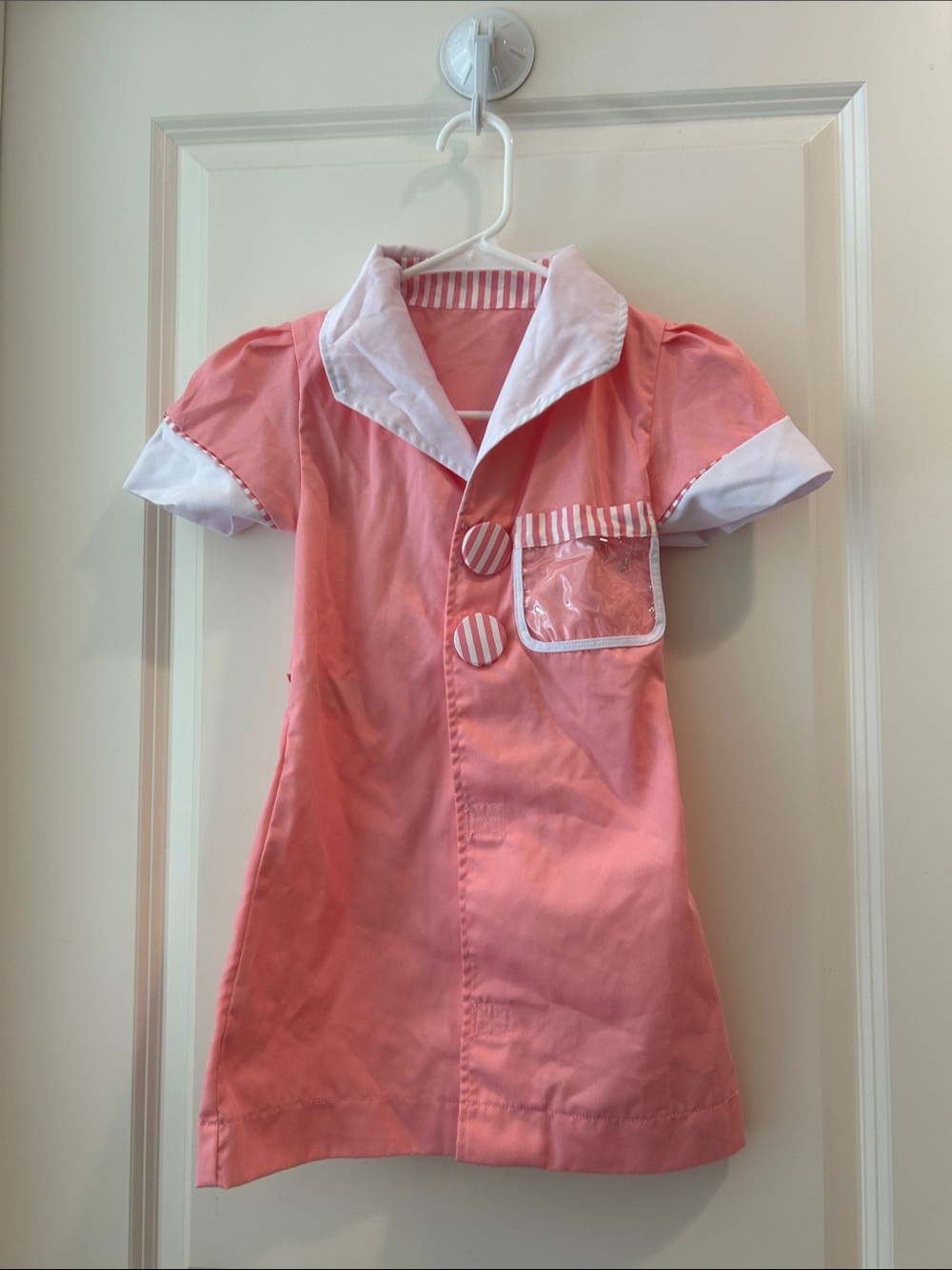 Melissa & Doug Pink waitress role-play Halloween costume lapel dress ages 3-6yr